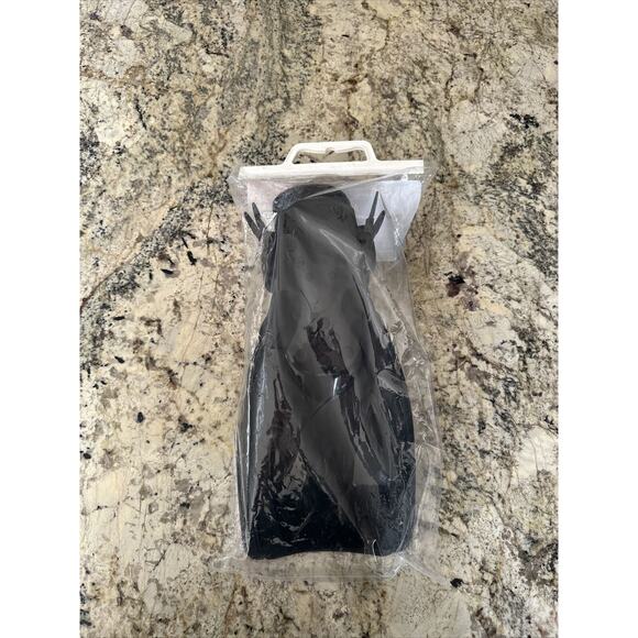 Open Heel Snorkel Fin W/Sil Strap Size Medium 3-8 Black New - Picture 4 of 4